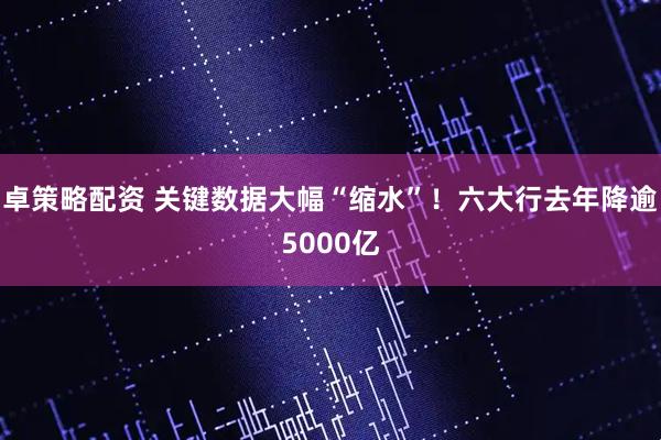 卓策略配资 关键数据大幅“缩水”！六大行去年降逾5000亿